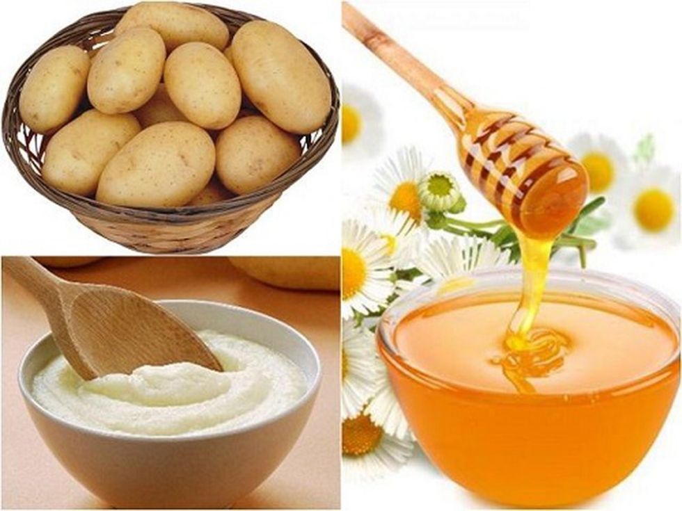 Dùng khoai tây, bột mì cùng với mật ong để trị nám da tay